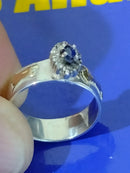 Anel Formatura Prata 950 Aro 5 mm Símbolos Ouro 18 Kilates Maciço Pedras Zircônia