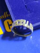 Anel Jesus Prata 950 topo 7 mm Peso 3.40 Gramas Modelos Fosco Lindo anel