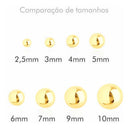 Brinco Infantil Bola 4mm Bebê Recém-nascido Bolinha Ouro 18k