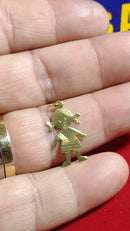 Pingente Crianca Boneca Ouro 18 Kilates Maciça