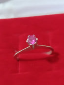 Anel Solitário Prata 950 Pedra Zircônia 4 mm