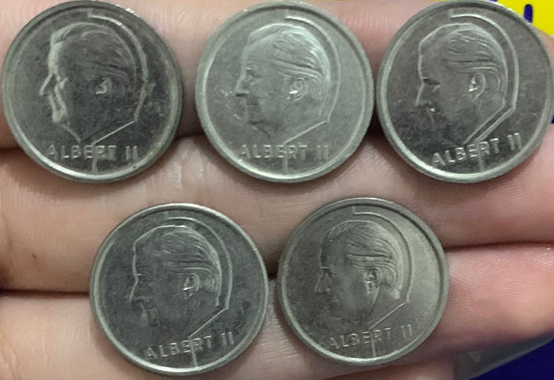 Kit 5 Moedas 1 Frank 1996