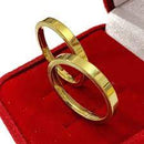 Alianças 4 mm Casamento Ouro 18 Kilates Casal Par Resistente Reta com Kina