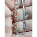 Pulseira Prata elos 1 x 1 corente de prata 950 Adullto 6.10 gramas 22 cm 5 mm