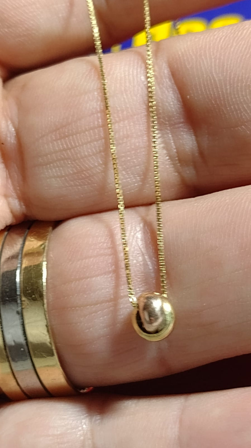 Gargantilha Ouro 18 Kilates Marina Batista Masculina 1.20 gramas