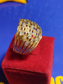 Anel Brilhantes Ouro 18 Kilates Peso 5.70 Gramas 16 mm Topo