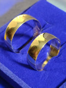 Par Alianças Ouro 18 Kilates Noivado Casamento 7 Gramas 5 mm