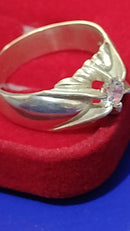 Anel Pé de Cabra Prata 950 Pedra Zircônia 5 mm