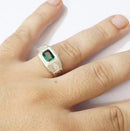 Anel De Formatura Prata 950 Topo 10 mm Todas formaturas e Cursos Pedra 8 x 6 mm Zircônia