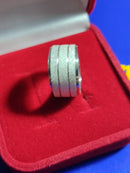 Uma Alianças Prata 950 Namoro e Comrpromisso 8 mm Trabalhada