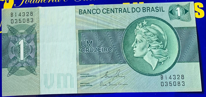 Cédula 1 Cruzeiro Banco Central Do Brasil Antigas Coleção Linda Cédulas
