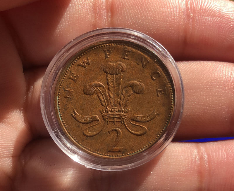 Moeda 2 New Pence Elizabeth II Ano 1971  Nova em Cápsula