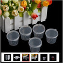 Copos de plástico 25 ML transparente claro alimentos pequenos recipientes molho caixa pacote 15 Potes