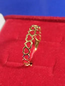 Anel Corações Peso 1.00 Gramas 5 mm Maciço