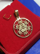 Pingente Cristão Talismã Metatron Ouro 18 Kilates Peso 1.50 Grama 25 mm