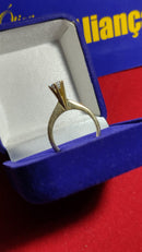 Anel Ouro 18 Kilates Solitário 2.40 Gramas Anel Com 1 Pedra Zircônia de 3 mm  Originais de qualidade