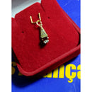 Pingente ouro 18 kilates peso 0,90 gramas 14 mm x 5 mm pedras Zircônias a maior e 5 pedras de Brilhantes