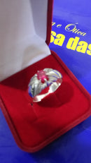 Anel Pé de Cabra Prata 950  Pedra Zircônia 6 mm Todas Cores