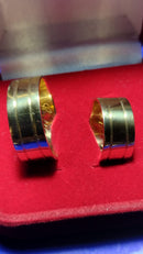 Alianças Com 2 Riscos Ouro 18 Kilates Noivado Casamento Bodas 10 mm 12 Gramas Maciço Polidas Resistente