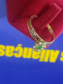 Anel Navete Formatura Feminino Colação de Grau Todo Ouro 18 Kilates Peso 1.80 Gramas Cabeça 7 mm x 8.5 mm