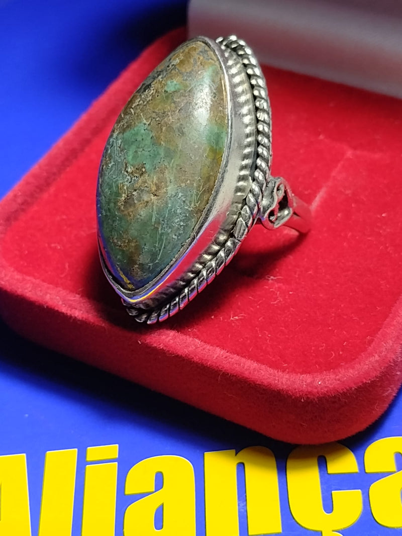 Anel Prata 950  antigo Pedra não definida  12 Gramas 30 x 16 mm