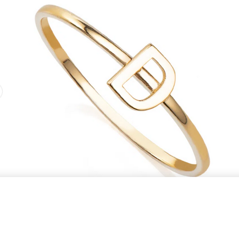 Anel feminino Ouro 18 Kiilates Peso 1 Grama Todas as Letras