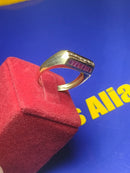 Anel Brilhante e Rubi Originais Peso 5.10 Gramas Topo 17 x 7 mm