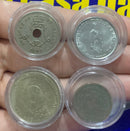 Kit 4 Moedas Estrangeiras Coleção Novas Na Cápsula