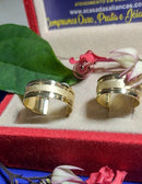 Alianças Ouro 18 Kilates 10 Gramas 7 mm Maciça lisa e fosca