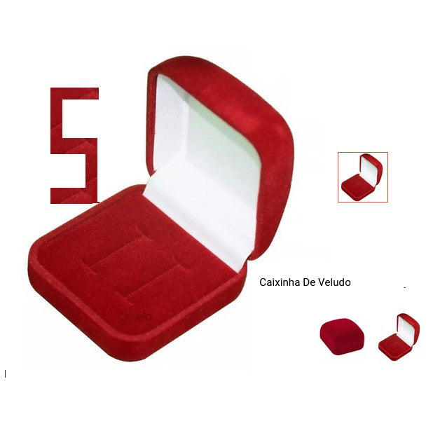 5 Caixinhas De Veludo Para Alianças Estojo Vermelho Caixa Promoção