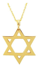 Pingente Estrela Face Dupla Em Ouro Amarelo 18 Kilates 4 Gramas 2.6 mm