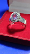 Anel Formatura Prata 950 Topo 13.40 x 11.40 mm Todas formaturas e Cursos Pedra 8 x 6 mm Zircônia