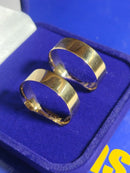 Alianças 6 mm 8 Gramas Maciça Brilhosa Ouro 18 Kilates