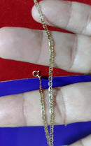 Pulseira Piastrine 1.90 Gramas Corrente Ouro 18 Kilates Peso 1.90 3 mm 23 Cm