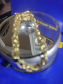 Pulseira Cadeado Ouro 18 kilates 8 gramas 6 mm Oca