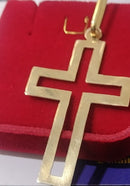 Pingente Cruz Vazada Ouro 18 Kilates 4.70 Gr 49 mm Maciça