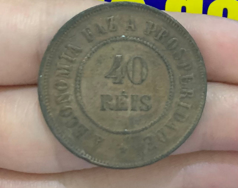 Moeda 40 Réis 1910 Rara Repulblica do Brasil