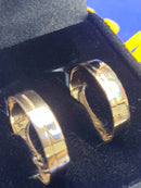 Aliança Par Reta com Risco Ouro 18 kilates 6 Gramas 5 mm Lisa