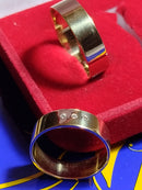 Par Alianças Ouro 18 kilates 6 gramas 5 mm Maciça