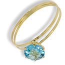 Anel Ouro 18 Kilates 1.00 Grama Pedra Zircônia 5mm Maciço Todas Cores Pedras