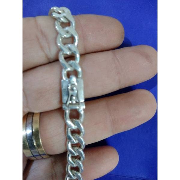 Pulseira prata 950 de lei maçico 40 gramas 7 mm