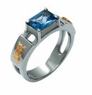 Anel de Formatura Prata 950 Símbolos Ouro 18 kilates Todos os Cursos