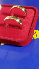 Alianças Boleadas Par Ouro 18 kilates 5 Gramas 4 mm Maciço