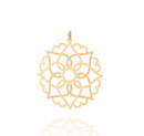 Pingente Mandala Grande Ouro 18 Kilates 2.60 Gramas 30 mm