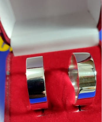 Alianças Reta 7mm Prata 950