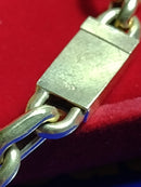 Pulseira ouro 18 kilates Cadeado 13.10,gramas 8 mm 22 Cm  Fecho Gaveta