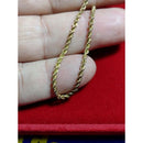 Pulseira ouro 18 kilates torcida 1,20 gramas 2mm 17 Cm