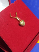 Pingente Coração Ouro 18 Kilates Peso 0.40 Grama 8 mm