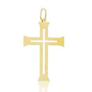 Pingente Cruz Ouro 18 Kilates 1.90 Gramas 30 mm Chapa