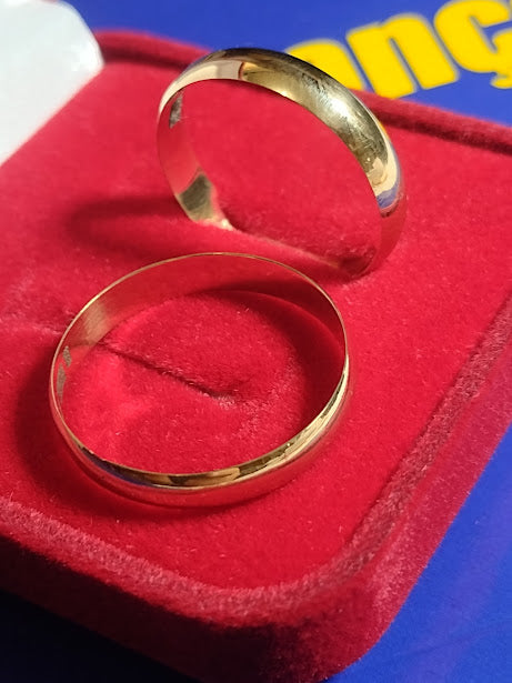 Alianças 5.6 mm Ouro 18 k Casamento Noivado Compromisso 5.00 Gramas Maciça